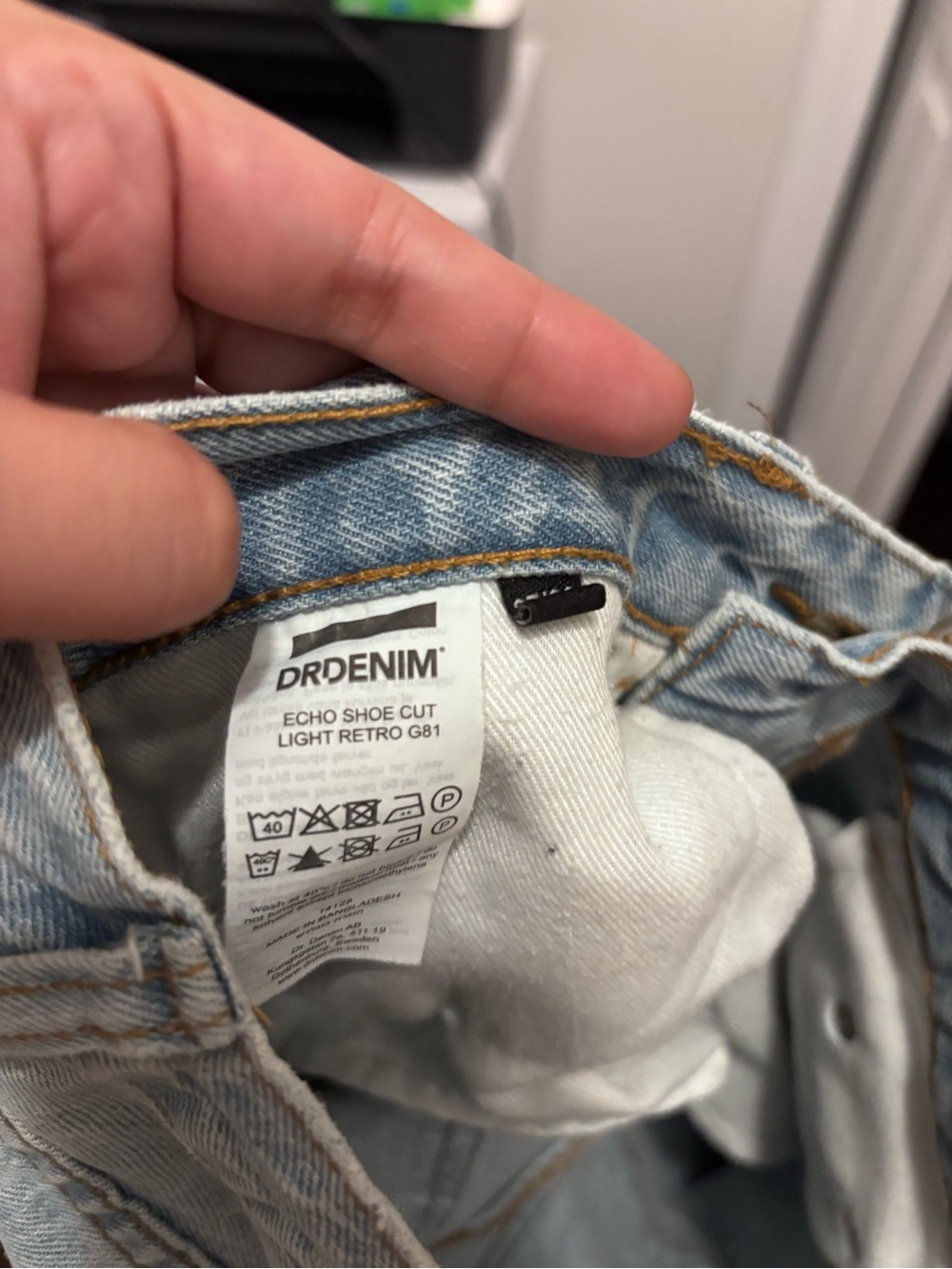 Dr. Denim Light Blue Echo Shoe Cut Women's Jeans